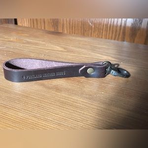 Portland leather keychain strap